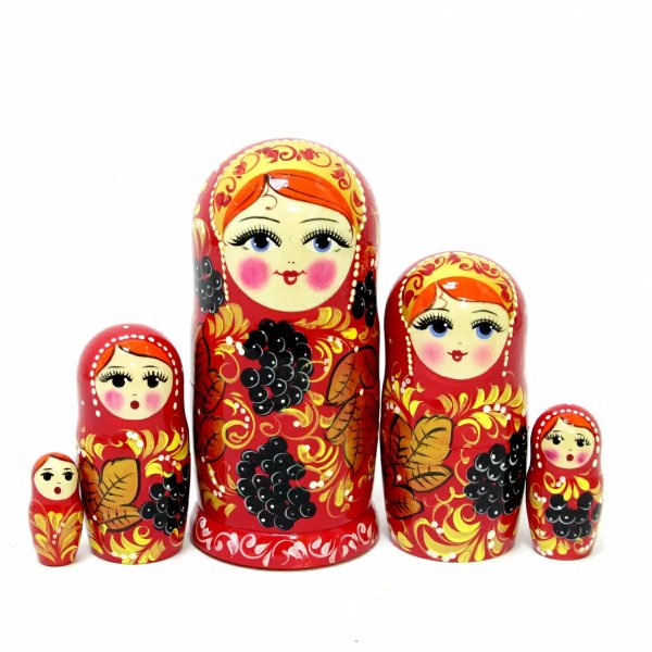 Матрешка Оксана с рябиной 5м17см