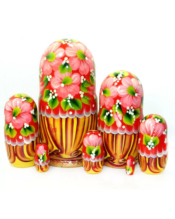 Матрешка Москва красная 7м 21см