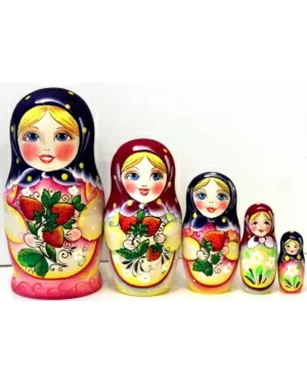 Матрешка Три клубнички 5м17
