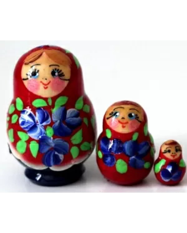 Матрешка Мини цветы 3м4