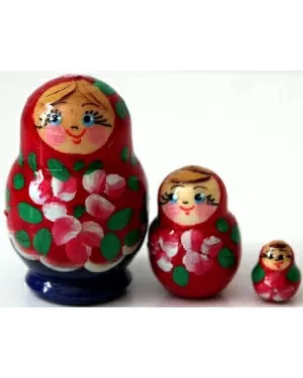 Матрешка Мини цветы 3м4