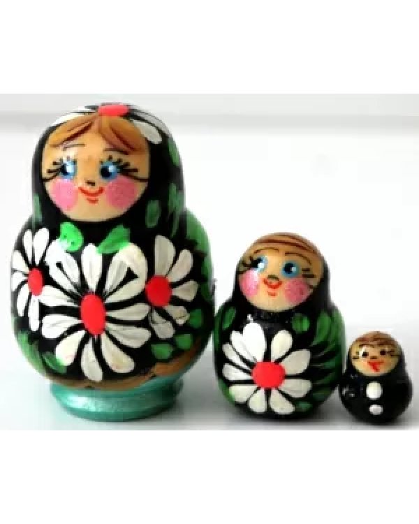 Матрешка Мини цветы 3м4