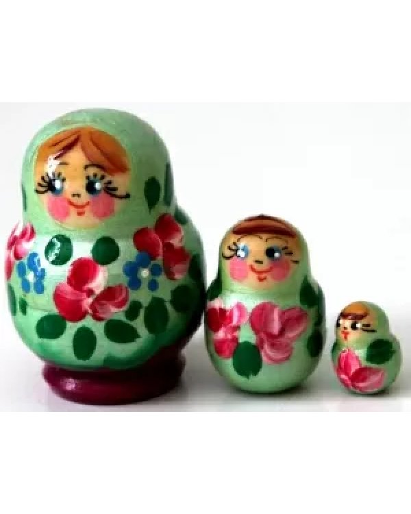 Матрешка Мини цветы 3м4