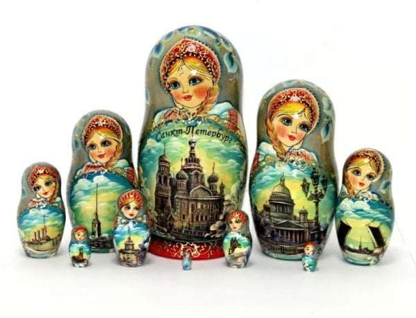 Матрешка Санкт - Петербург наклон 10м25