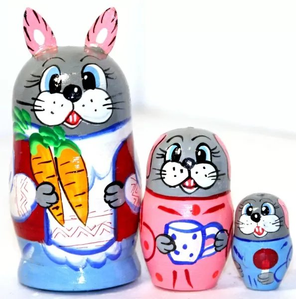 Матрешка Зайка с ушами 3м10 Матрешка Зайка с ушами 3м10