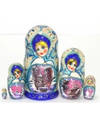 Матрешка Пейзаж аква гол. 5м14