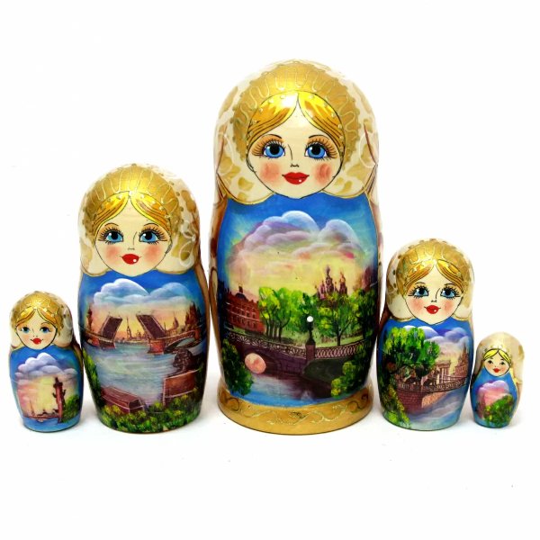 Матрешка Санкт-Петербург беж. 5м17