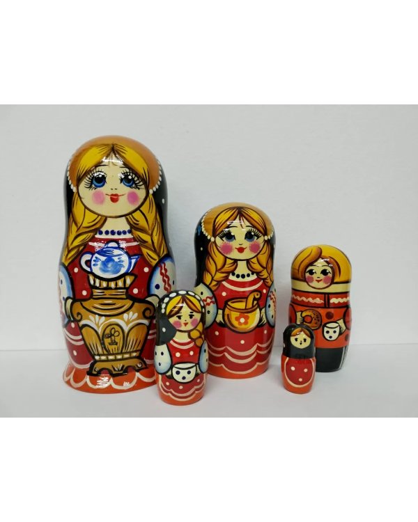 Матрешка Оксана с самоваром 5м17см