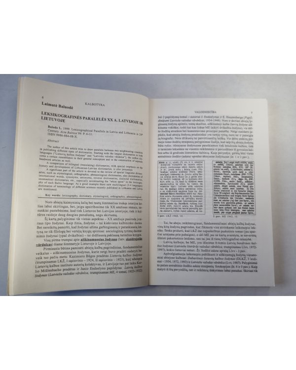 Acta Baltica `99 (LAT/LIT)