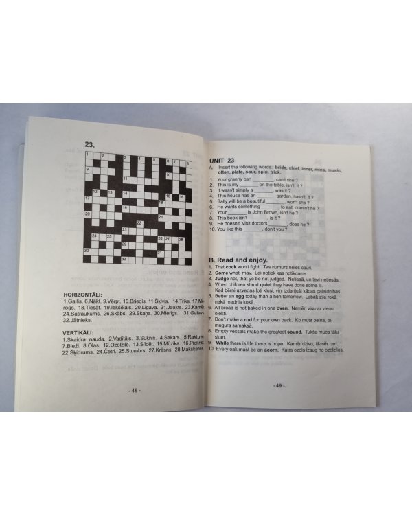 English for you. Crosswords