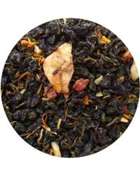 Чай Улун с бананом и клубникой