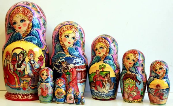 Матрешка Три девицы 10м25
