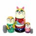 Матрешка Кот с рыбкой (с ушами) ВП 5м15см