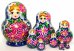 Матрешка Цветы разноцветные 10 м15 см