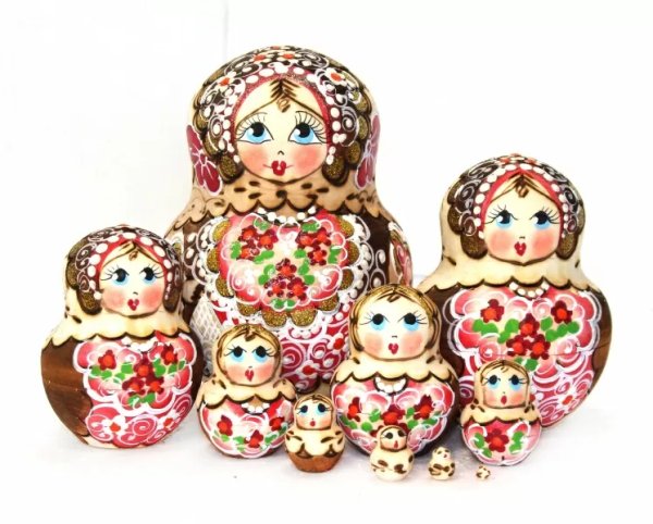 Матрешка Жжёнка красная 10м12