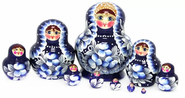 05. ПАЗЛЫ 3D (Prime 3D) (Рыжий Кот) Матрешка ЛЦ Синяя 10м13