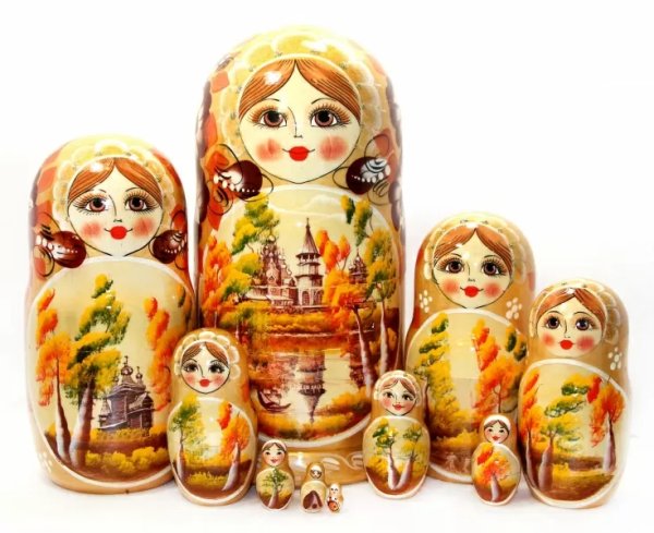 Матрешка Осень храм 10м25
