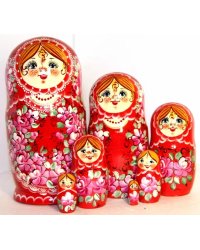 Матрешка Лена красная 7м21