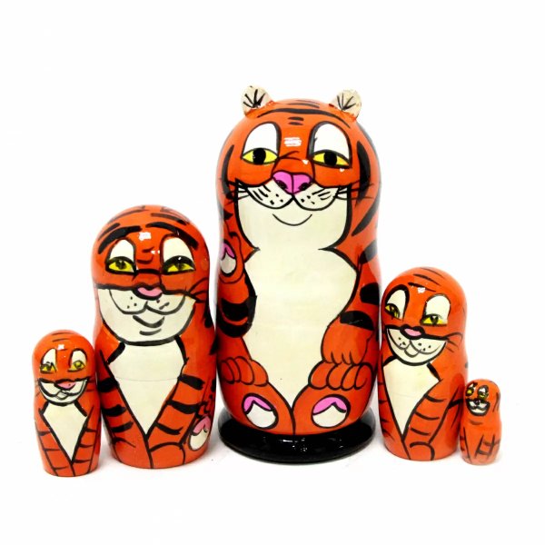 Матрешка Тигр (с ушами) ВП 5м15см