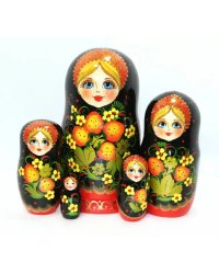 Матрешка Ягодка Хохлома ч. 5м 17см