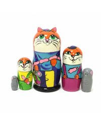 Матрешка Кот с сосисками (с ушами) ВП 5м15см