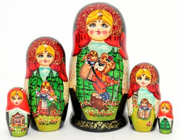 Матрешка Маша и медведь Т 5м17