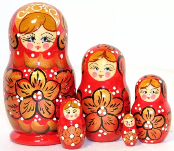 Матрешка Н. красная 5м9
