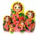 Матрешка Флора желт.\роз. 5м17
