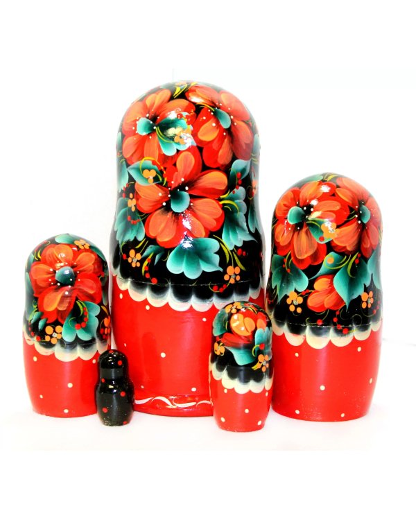 Матрешка Ромашки черн. 5м17