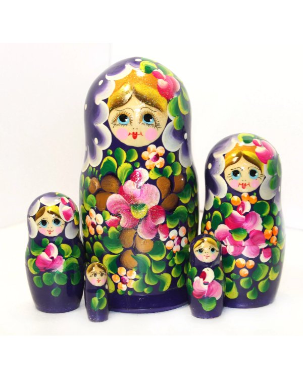 Матрешка Цветы разные 5м18 см