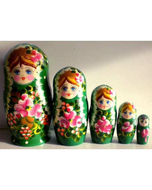 Матрешка Цветы разные 5м18 см