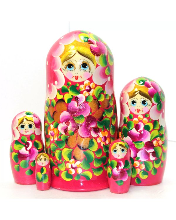 Матрешка Цветы разные 5м18 см
