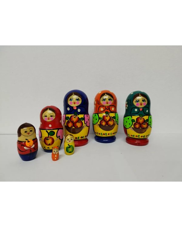 Матрешка Фартук с цветами 5м10