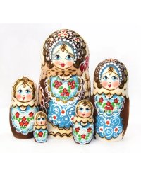 Матрешка Жжёнка синяя 5м15