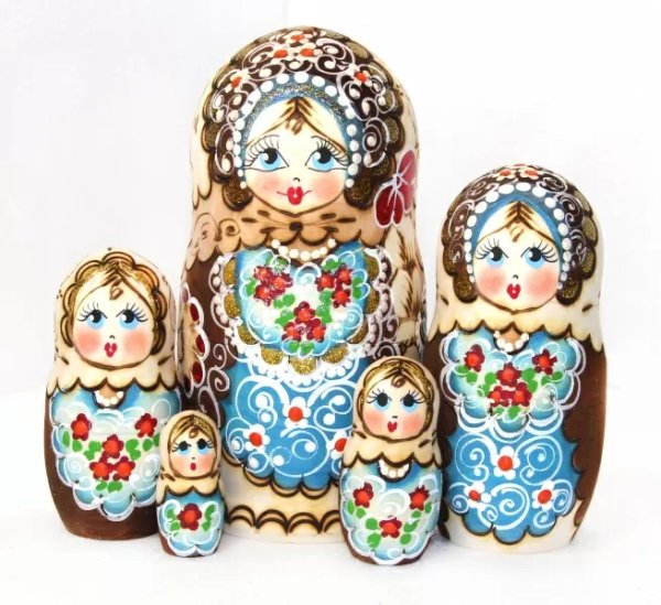 Матрешка Жжёнка синяя 5м15