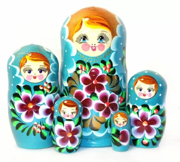 Матрешка Нина морская волна 5м17см