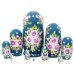 Матрешка Пейзаж (темно-бирюзовая) 10м 25см