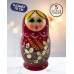 Матрешка Оксана бордовая 5 в 1, 10 см - K11 Матрешка Оксана бордовая 5 в 1, 10 см - K11