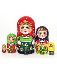 Матрешка Девочка с корзинкой 5м14