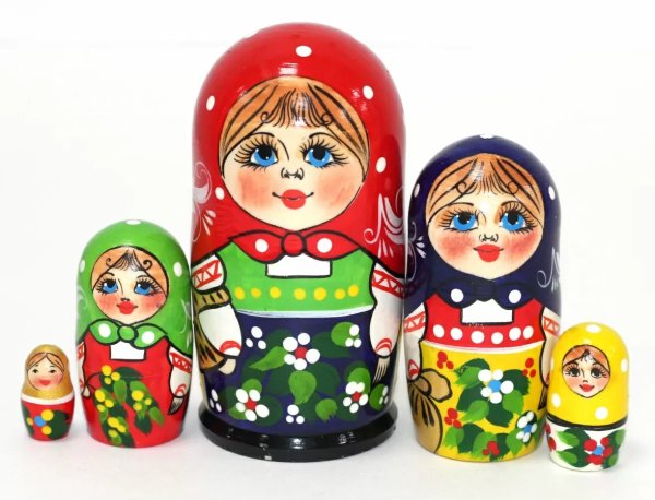 Матрешка Девочка с корзинкой 5м14