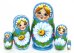 Матрешка Ромашка синяя 5м9