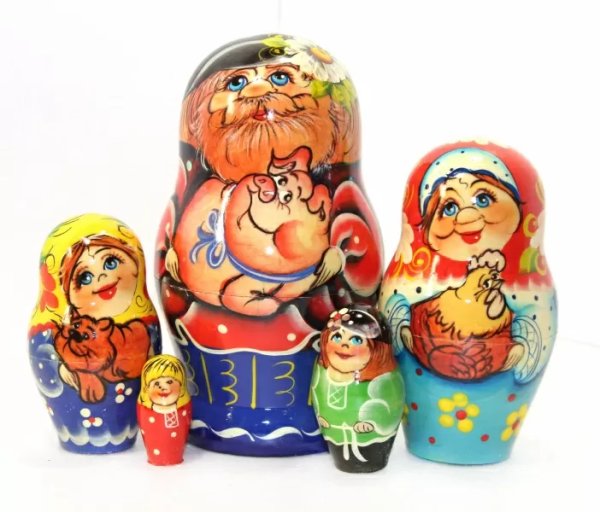Матрешка Деревенская семья (дед) 5м17