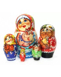Матрешка Деревенская семья (бабка) 5м17