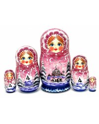 Матрешка Пейзаж панорама роз. 5м18