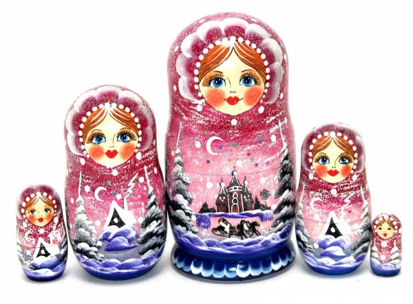 Матрешка Пейзаж панорама роз. 5м18