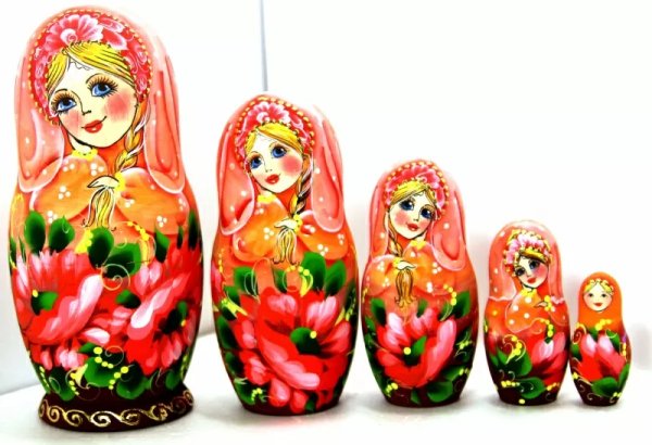 Матрешка Маки колокол роз. 5м17