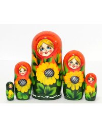 Матрешка Подсолнухи 5м17