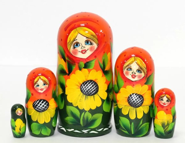 Матрешка Подсолнухи 5м17