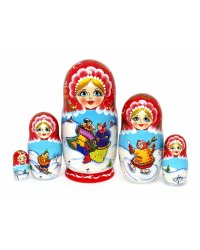 Матрешка Зима панорамная крас. 5м17