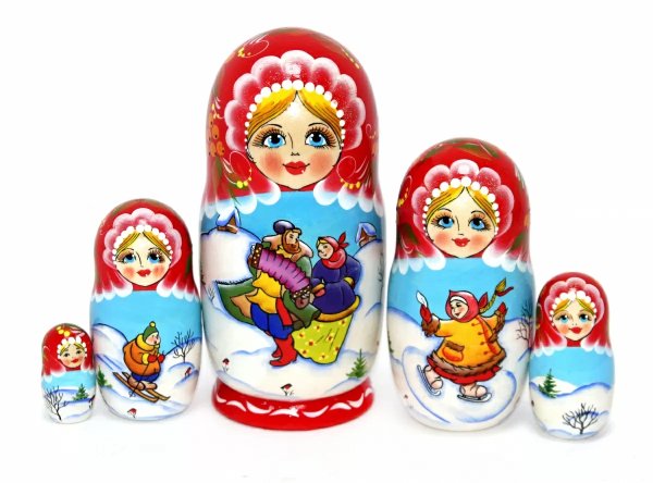 Матрешка Зима панорамная крас. 5м17
